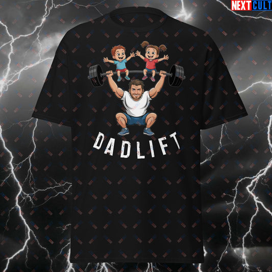 Dadlift Funny Gym T-Shirt – Meme Workout Tee for Powerlifting Gym Dads, Fitness & Dad Strength Gains – Lifting Children Shirt T-shirts Bodybuilding Father's Day Fitness Gym Home Gym Powerlifting Pump Cover Workout Next Cult Brand
