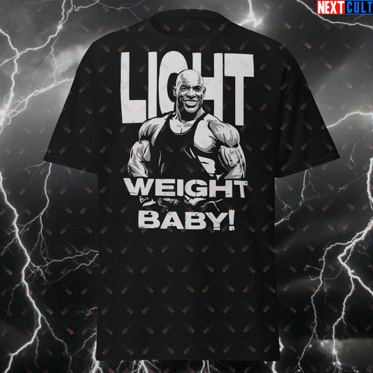 Light Weight Baby Gym T-Shirt - Funny Ronnie Coleman Bodybuilding Meme Tee for Workout, Fitness & Gains - Gym Bro Humor Tshirt T-shirts Bodybuilding Fitness Gym Pump Cover Ronnie Coleman Workout Next Cult Brand