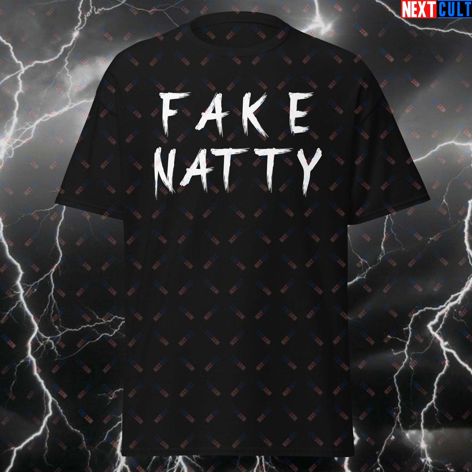 Fake Natty Gym Meme T-Shirt - Funny Workout Tee for Gym Bros, Lifters & Fitness Gains - Fake Natural Bodybuilding Tshirt T-shirts Bodybuilding Fitness Gym Natty Pump Cover Steroids Workout Next Cult Brand