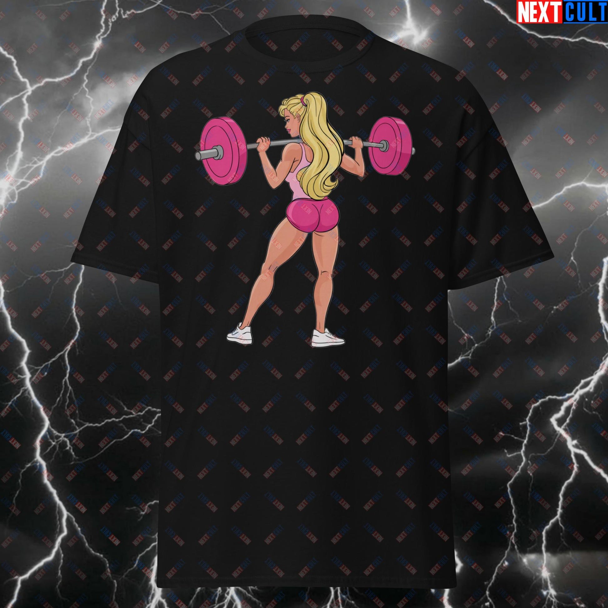 Funny Gym Girl Strong Woman T-Shirt - Leg Day Squats Booty Meme Tee - Workout Fitness Lifters Motivation Pump Cover Top T-shirts Barbie Bodybuilding Fitness Gym Pump Cover Workout Next Cult Brand