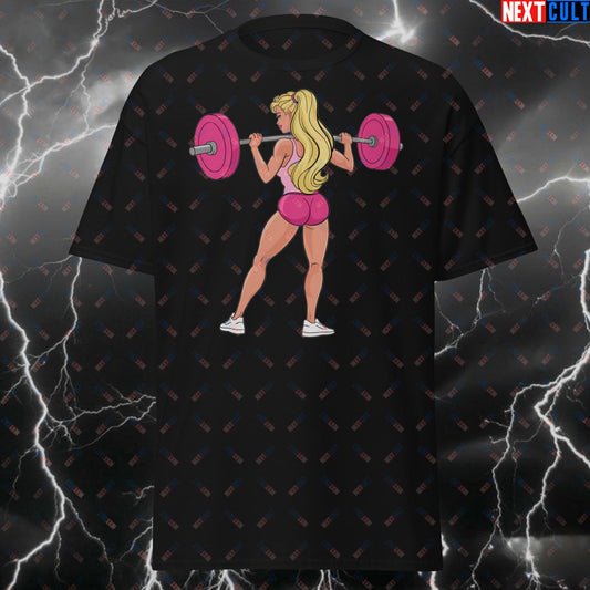 Funny Gym Girl Strong Woman T-Shirt - Leg Day Squats Booty Meme Tee - Workout Fitness Lifters Motivation Pump Cover Top T-shirts Barbie Bodybuilding Fitness Gym Pump Cover Workout Next Cult Brand