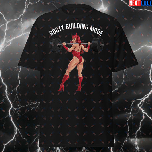 Funny Booty Building Mode T-Shirt – Gym Girl Meme Tee for Fitness Lovers, Leg Day, Squats & Gains – Gym Witch Workout Top T-shirts Bodybuilding Fitness Gym Pump Cover Superheroes Workout Next Cult Brand
