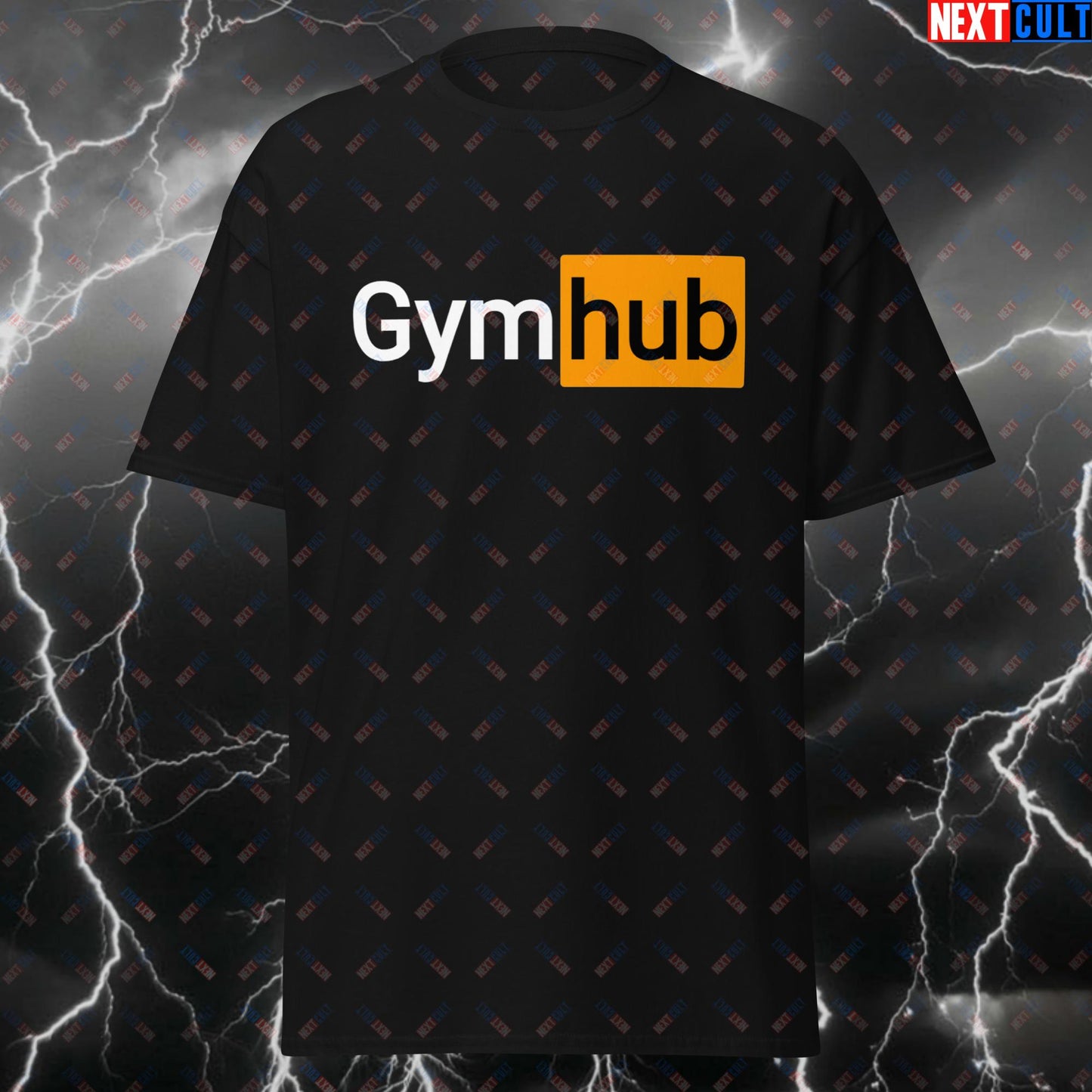 GymHub Funny Gym Bro T-Shirt - Pump Cover Tee for Lifters, Bodybuilding & Fitness Meme Lovers - Workout Motivation Tshirt T-shirts Bodybuilding Fitness Gym Powerlifting Pump Cover Workout Next Cult Brand
