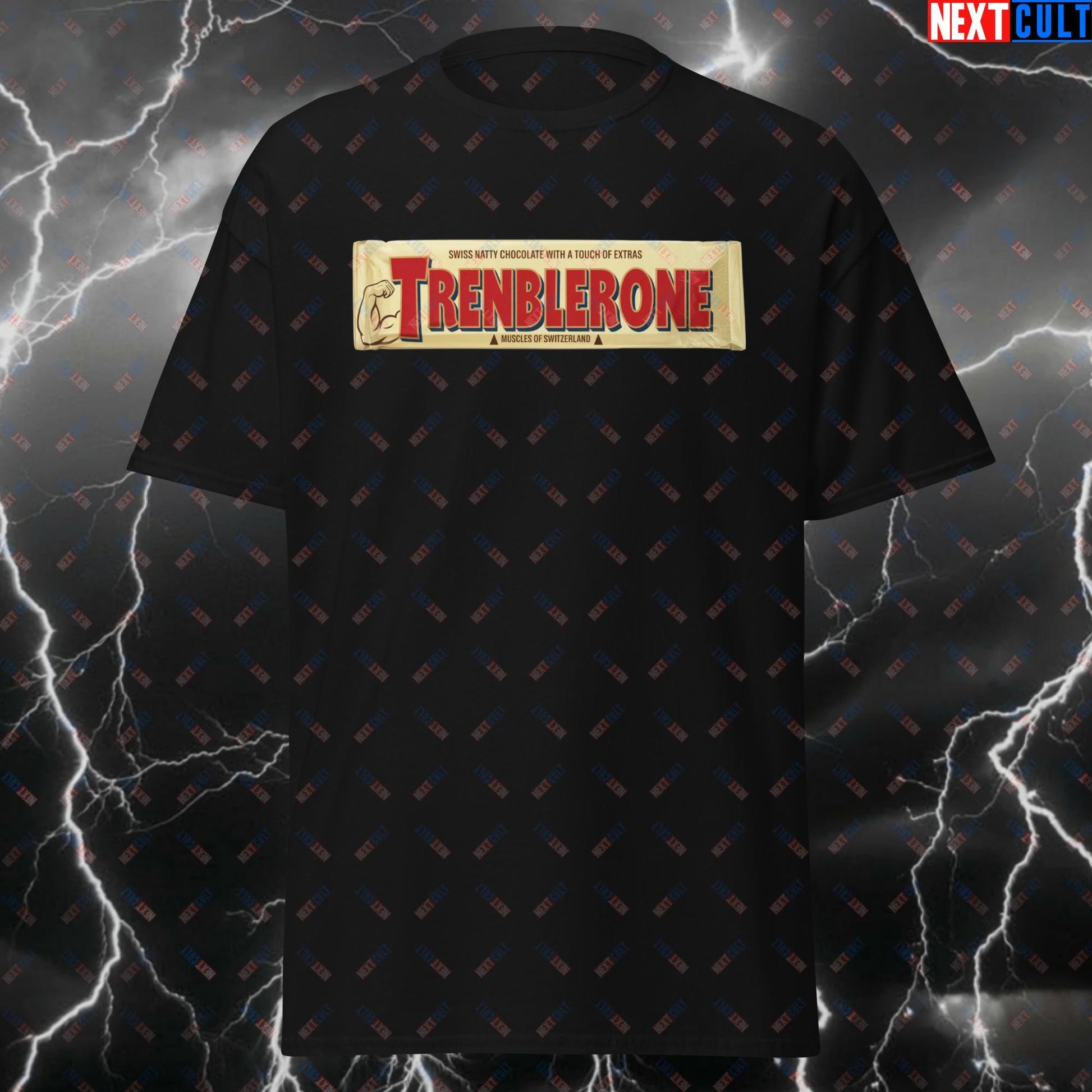 Trenblerone Chocolate Gains Funny Gym Meme T-Shirt – Not Natty Pump Cover Tee for Bodybuilding & Powerlifting Lifters T-shirts Bodybuilding Fitness Gym Natty Pump Cover Workout Next Cult Brand