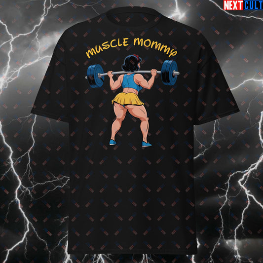 Funny Muscle Mommy Gym Tee - Squats & Leg Day Meme Tshirt for Gym Princess, Gymbro & Lifters - Fitness Pump Cover Workout Top T-shirts Bodybuilding Fitness Gym Pump Cover Workout Next Cult Brand