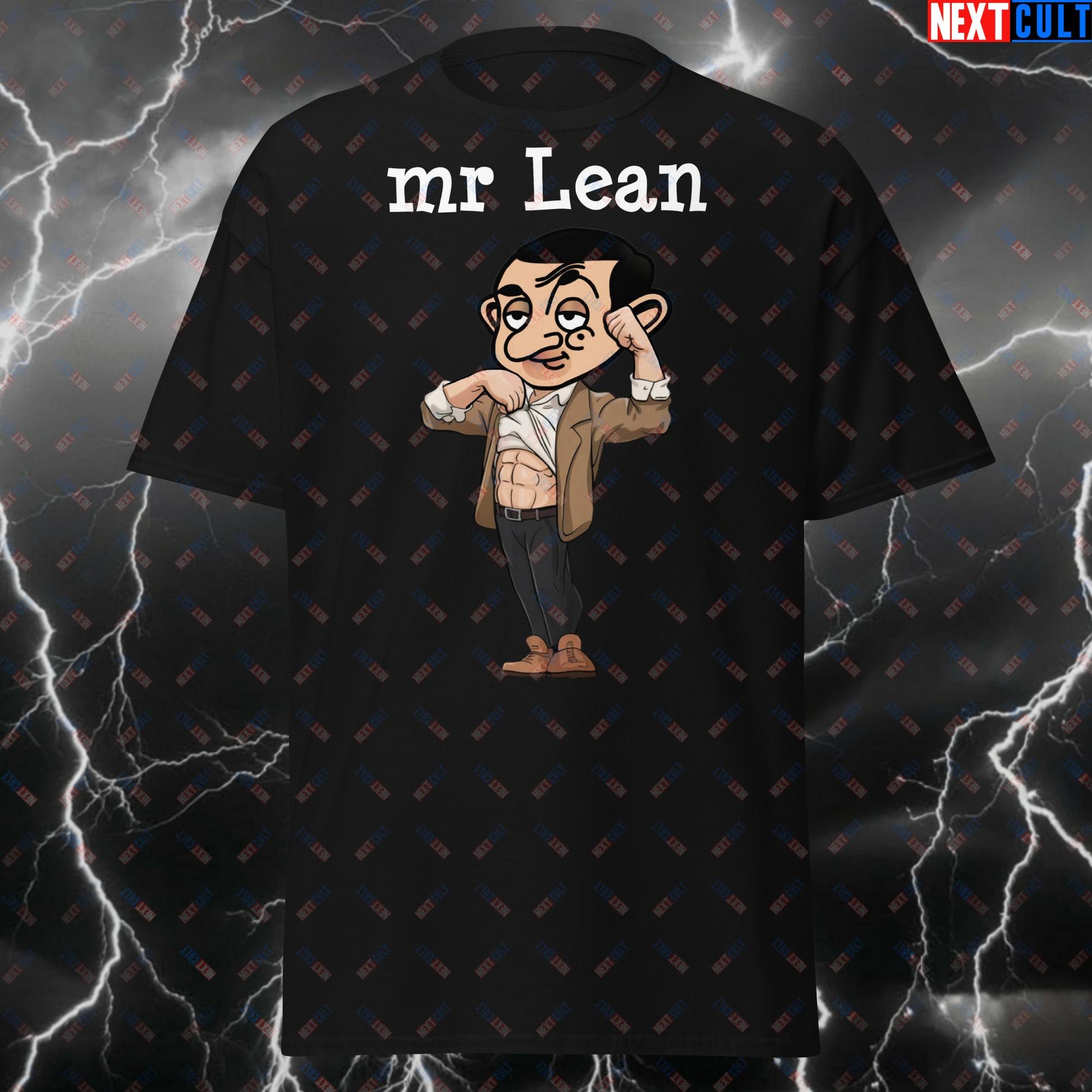 Mr. Lean Gym Meme T-Shirt - Funny Workout Tee for Lifters & Gymbros - Pump Cover Fitness Top for Bodybuilding & Powerlifting T-shirts Bodybuilding Fitness Gym Pump Cover Workout Next Cult Brand