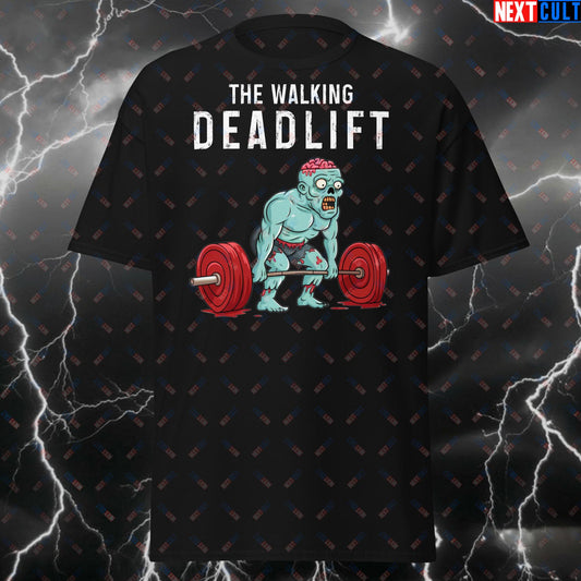The Walking Deadlift Funny Gym T-Shirt - Zombie Workout Tee for Leg Day & Gymbro Gains - Meme Fitness Shirt for Lifters T-shirts Bodybuilding Fitness Gym Pump Cover Workout Zombie Next Cult Brand