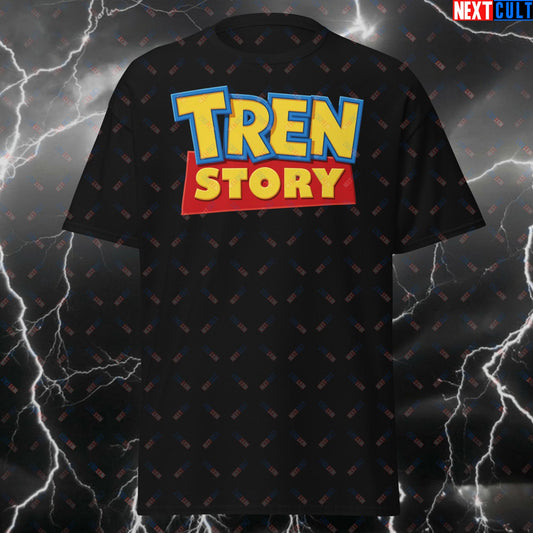 Tren Story Gym Meme T-Shirt - Funny Enhanced Lifter Pump Cover Tee for Bodybuilding & Powerlifting Gymbros T-shirts Bodybuilding Fitness Gym Pump Cover Workout Next Cult Brand