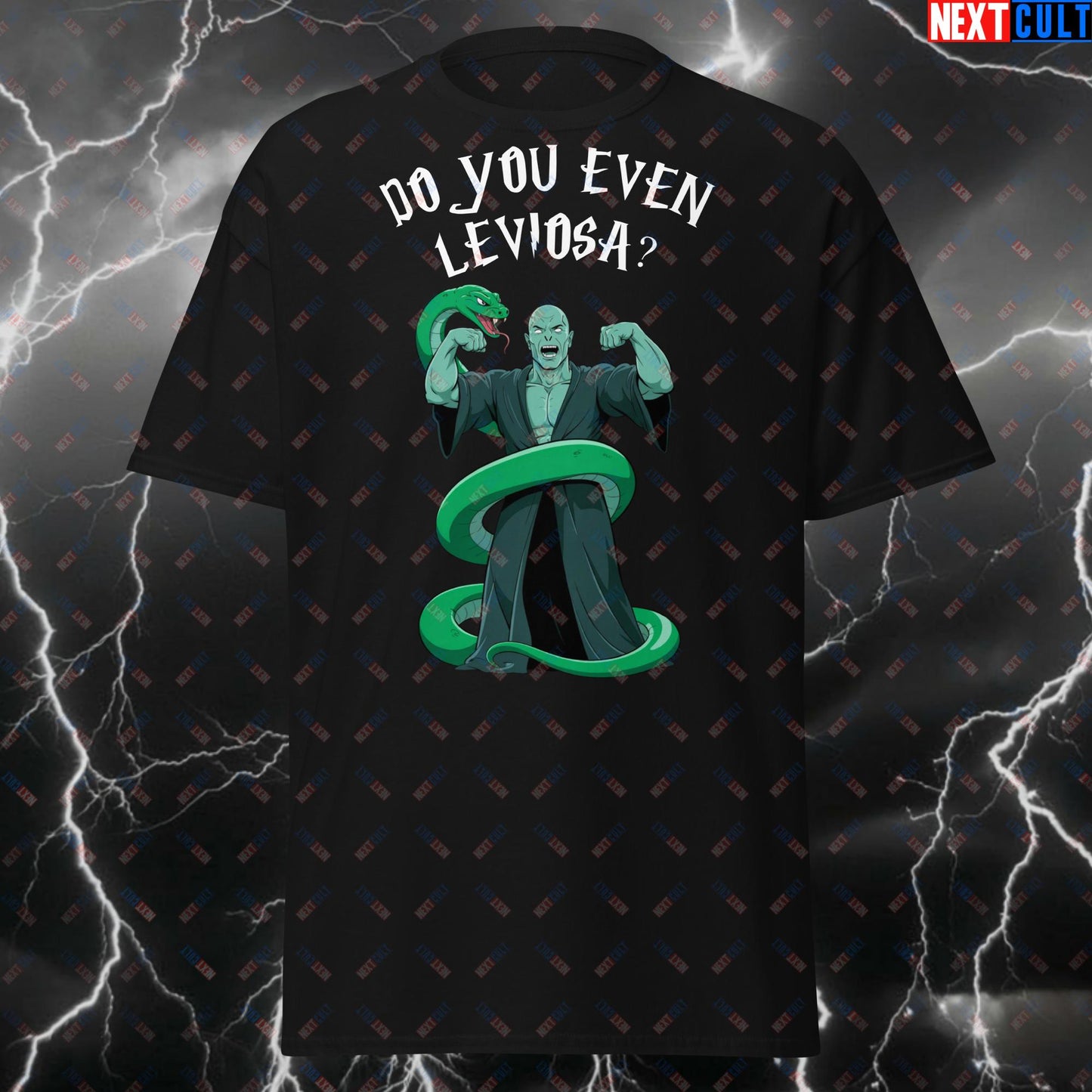 Do You Even Leviosa? Funny Gym Wizard T-Shirt - Magic Workout Tee for Lifters & Villains - Meme Fitness Tshirt Pump Cover Top T-shirts Bodybuilding Fitness Gym Harry Potter Pump Cover Workout Next Cult Brand