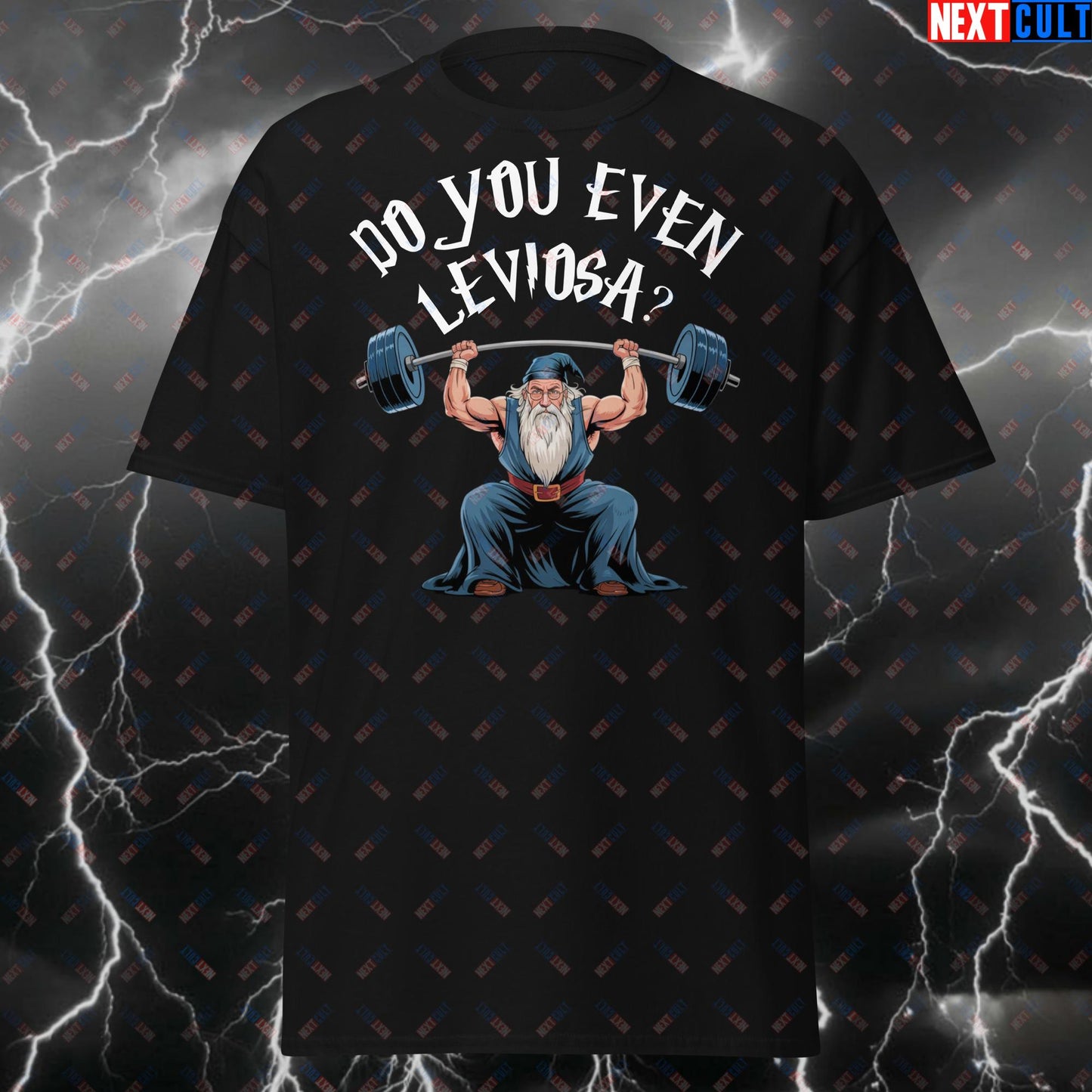 Do You Even Leviosa? Funny Gym Wizard T-Shirt - Magic Experienced Lifter Tee for Workout & Gains - Meme Pump Cover Tshirt T-shirts Bodybuilding Fitness Gym Harry Potter Pump Cover Workout Next Cult Brand