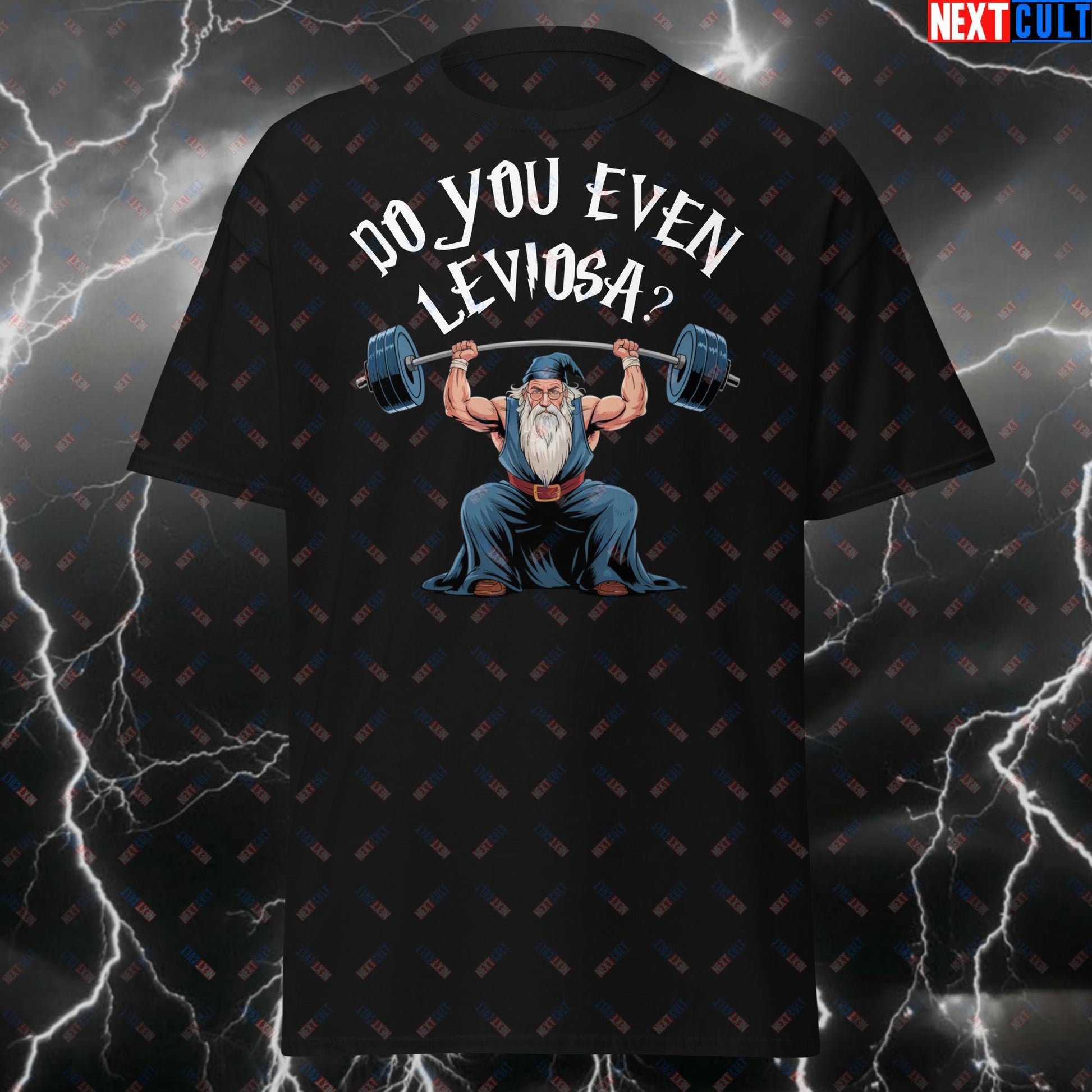 Do You Even Leviosa? Funny Gym Wizard T-Shirt - Magic Experienced Lifter Tee for Workout & Gains - Meme Pump Cover Tshirt T-shirts Bodybuilding Fitness Gym Harry Potter Pump Cover Workout Next Cult Brand