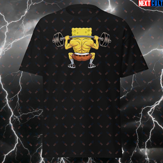 SwoleBob Squatpants Gym Meme T-Shirt - Funny Workout Tee for Leg Day, Bodybuilding & Powerlifting Gains - Pump Cover Top T-shirts Bodybuilding Fitness Gym Pump Cover SpongeBob Workout Next Cult Brand