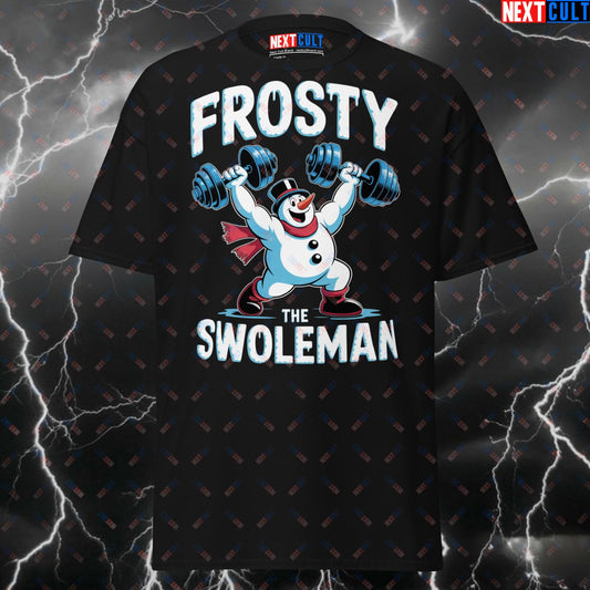Funny Gym Shirt - Frosty The Swoleman Christmas Pump Cover T-Shirt for Lifters, Gym Meme Tee for Fitness & Gains T-shirts Christmas Fitness Gym Pump Cover Workout Next Cult Brand