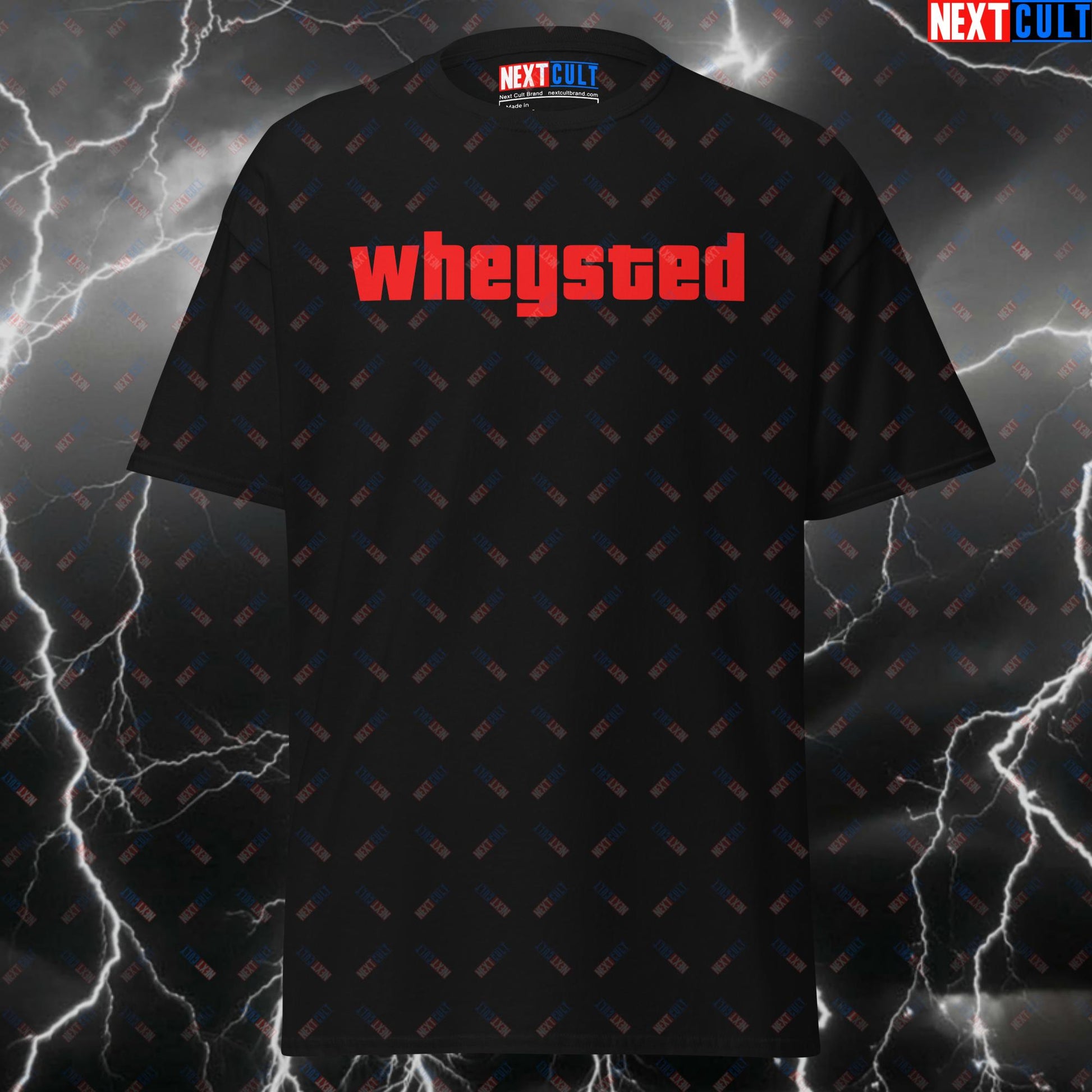Funny Gym Shirt for Men - Wheysted Pump Cover T-Shirt - Gym Meme Tee for Workout, Bodybuilding & Gains - Fitness Humor Top T-shirts Fitness Gym Pump Cover Video Games Workout Next Cult Brand