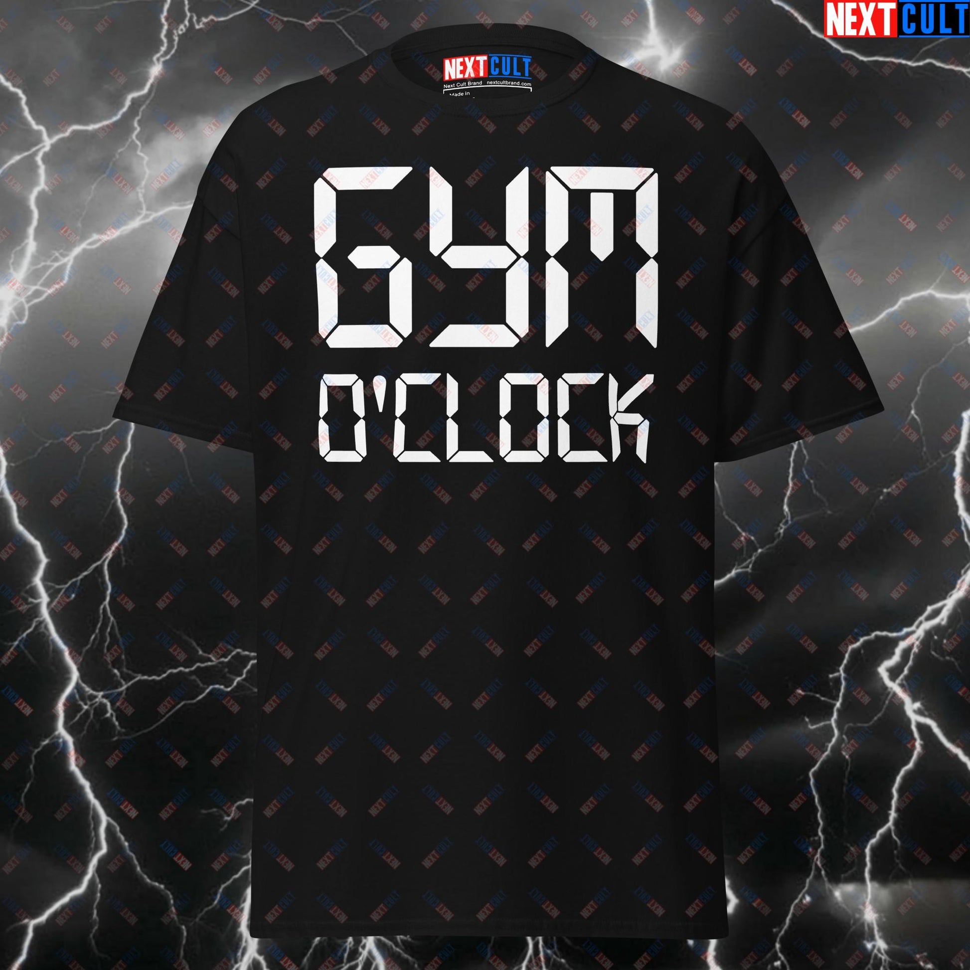 Funny Gym Shirt - Gym O'clock Pump Cover T-Shirt for Lifters - Gym Time Meme Tee for Workout & Gains - Fitness Bodybuilding Top T-shirts Fitness Gym Pump Cover Workout Next Cult Brand