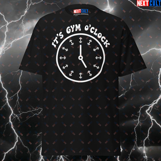 Funny Gym Shirt - It's Gym O'clock Pump Cover T-Shirt for Lifters, Gym Meme Tee for Workout & Fitness Gains T-shirts Fitness Gym Pump Cover Workout Next Cult Brand