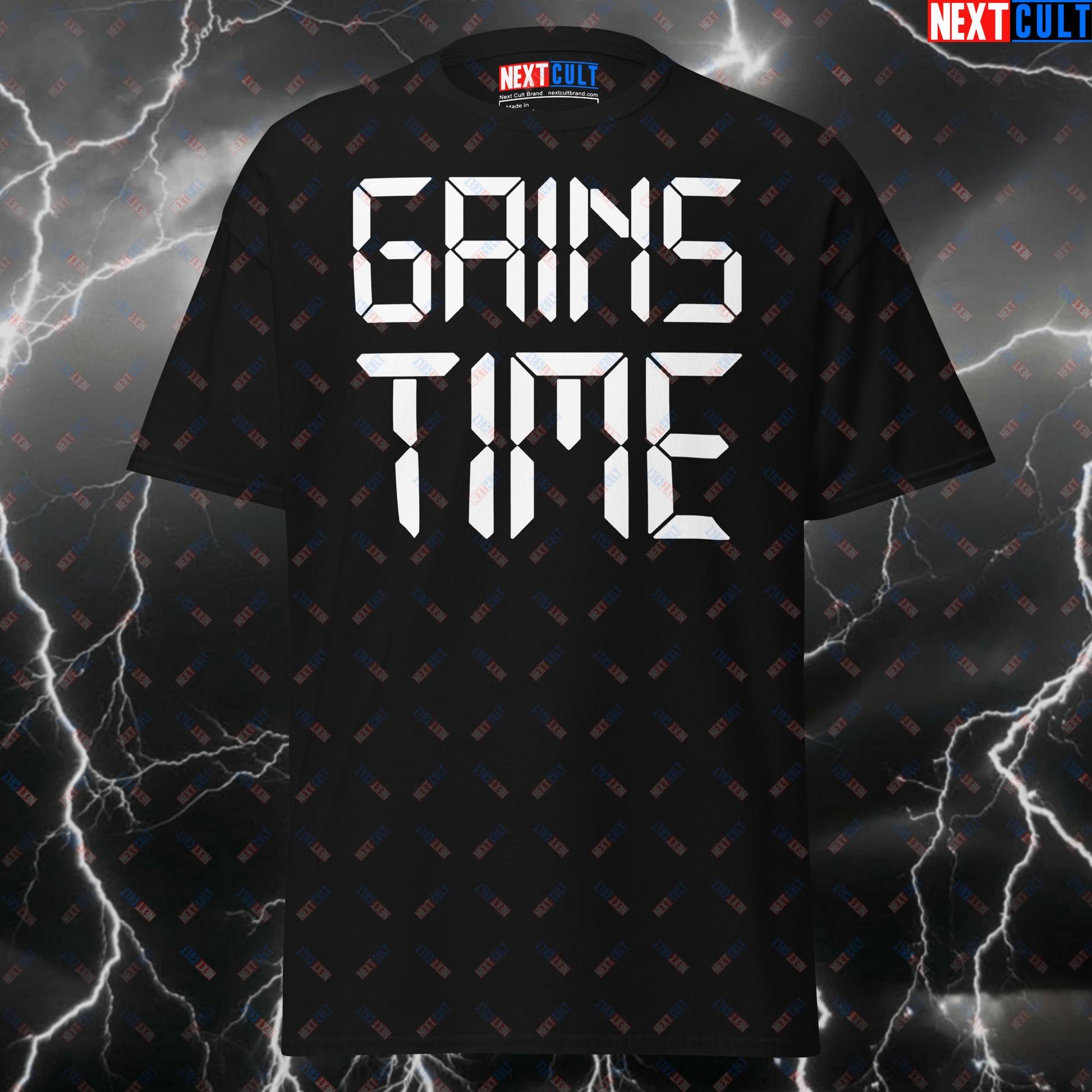 Funny Gym Shirt for Men - Gains Time Pump Cover T-Shirt - Gymbro Meme Tee for Workout & Bodybuilding - Fitness & Powerlifting Top T-shirts Fitness Gym Pump Cover Workout Next Cult Brand