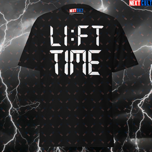 Funny Gym Shirt - Lift Time Pump Cover T-Shirt for Gym Bros - Meme Workout Tee for Bodybuilding & Powerlifting Gains T-shirts Fitness Gym Pump Cover Workout Next Cult Brand