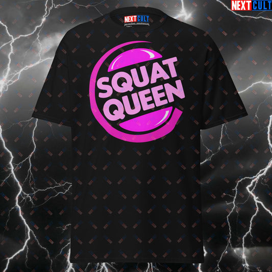 Funny Gym Shirt for Squat Queen – Leg Day Pump Cover T-Shirt for Gym Bros & Lifters – Meme Workout Tee for Fitness Gains T-shirts Fast Food Fitness Gym Leg Day Pump Cover Workout Next Cult Brand
