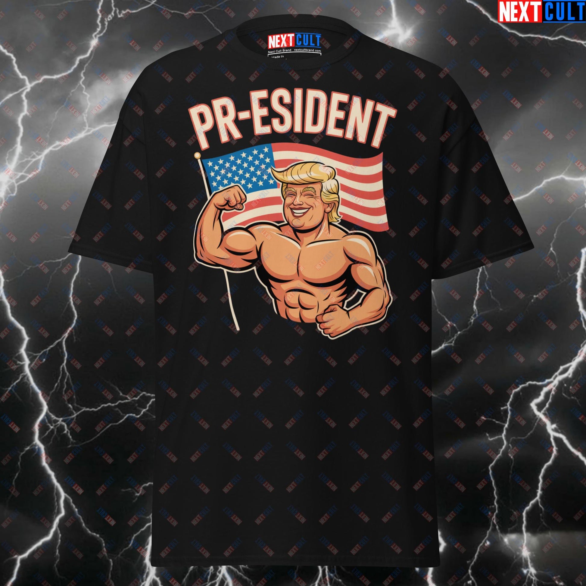 Funny Patriotic Gym T-Shirt - Donald Trump Meme Tee for PRs, Gains & 4th of July Pump Cover - America Workout Top for Lifters T-shirts 4th of July Bodybuilding Donald Trump Fitness Gym Powerlifting Pump Cover Workout Next Cult Brand