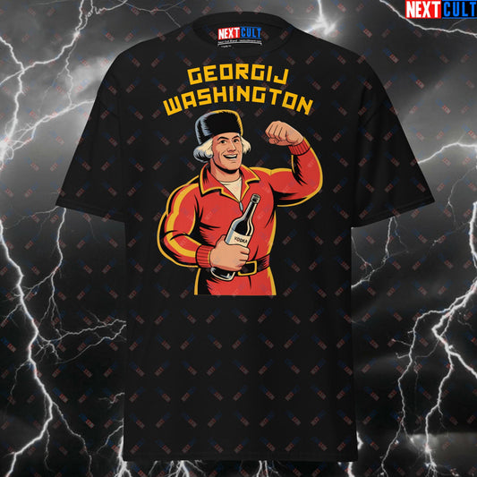 Funny Patriotic George Washington USSR Gym T-Shirt - Meme Pump Cover Tee for Lifters, 4th of July Fitness Shirt T-shirts 4th of July Fitness George Washington Gym Pump Cover Workout Next Cult Brand