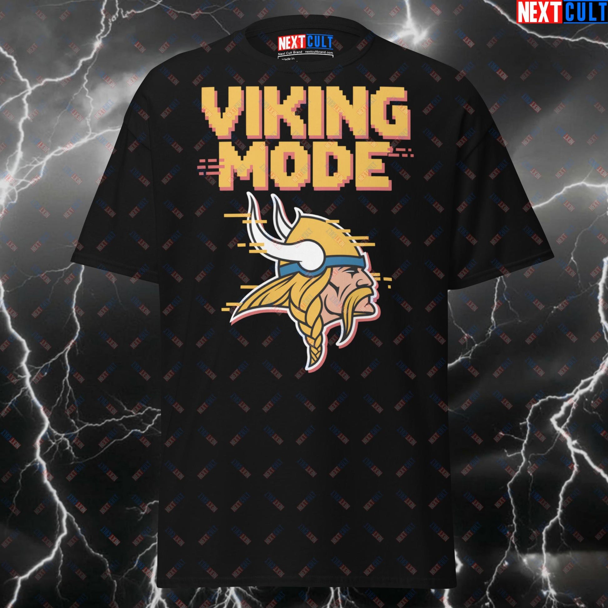 Viking Mode Gym T-Shirt - Funny Viking Pump Cover Tee for Lifters, Gymbros & Fitness Gains T-shirts Bodybuilding Fitness Gym Pump Cover Vikings Workout Next Cult Brand