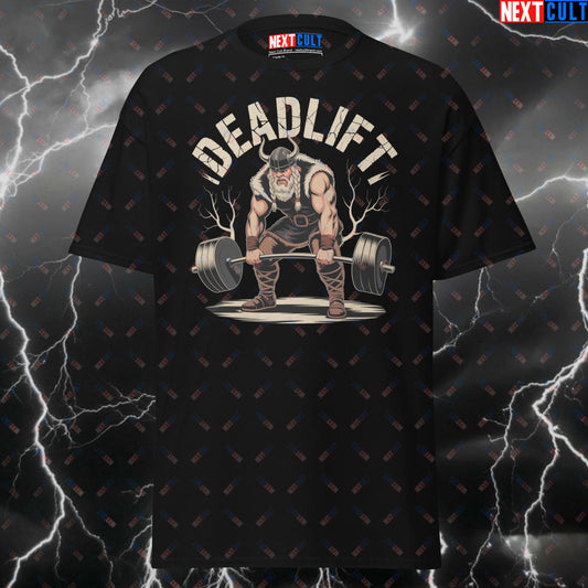 Funny Viking Deadlift Gym T-Shirt - Norse Powerlifting Tee for Gym Bros & Pump Cover Meme Shirt T-shirts Bodybuilding Fitness Gym Leg Day Powerlifting Pump Cover Vikings Workout Next Cult Brand
