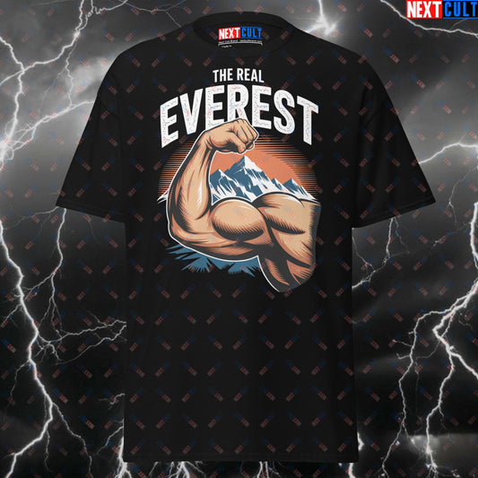 The Real Everest Pump Cover Gym T-Shirt - Funny Gymbro Workout Tee for Lifters & Bodybuilding Meme Fans T-shirts Bodybuilding Fitness Gym Pump Cover Workout Next Cult Brand
