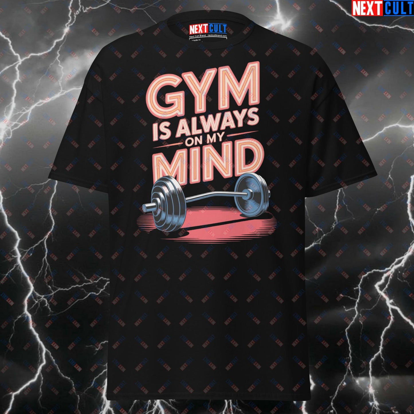 Gym Is Always on My Mind Tee | Elvis Presley Rock & Roll Pump Cover for Lifters & Gymbros T-shirts Bodybuilding Elvis Presley Fitness Gym Powerlifting Pump Cover Rock Music Workout Next Cult Brand