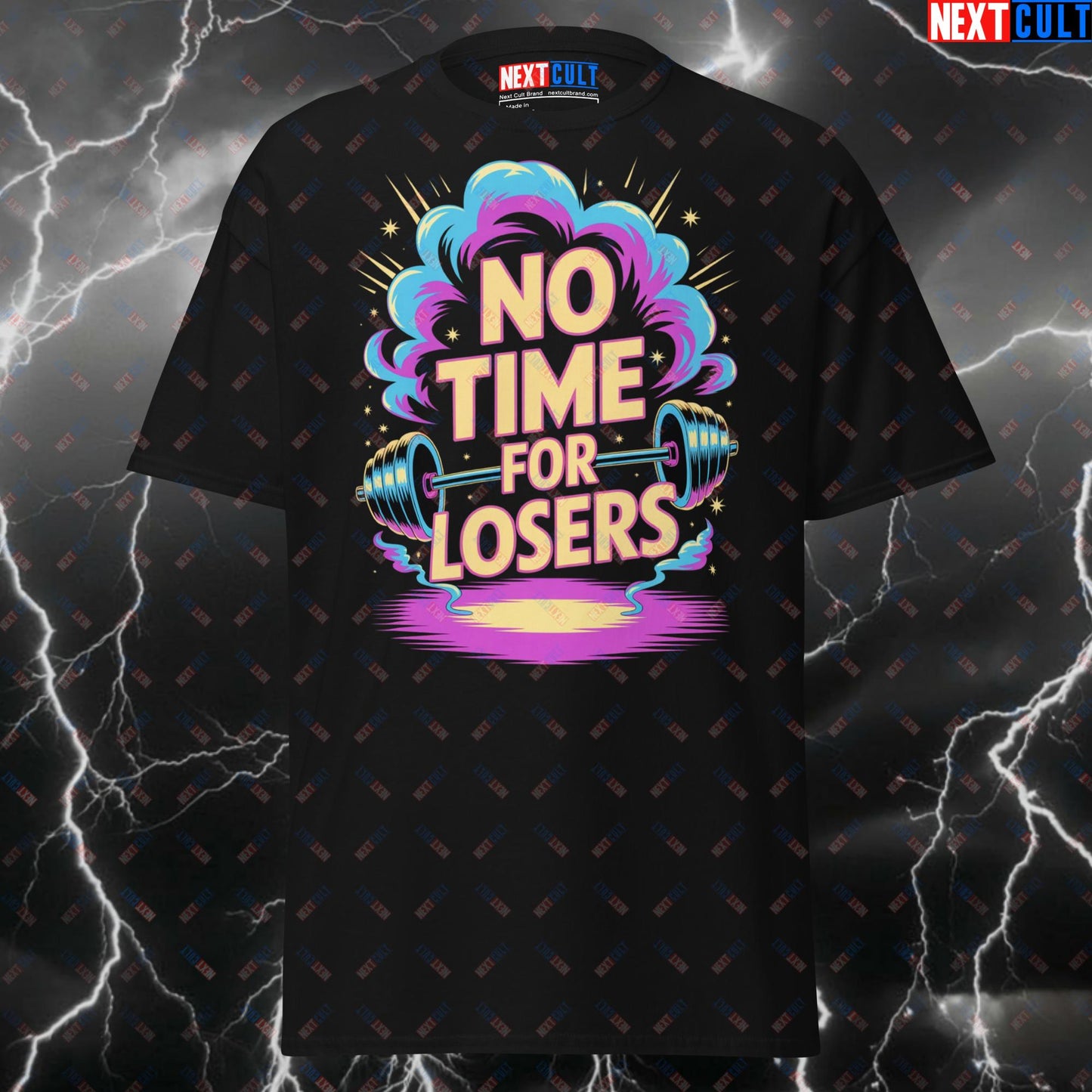 No Time For Losers Gym T-Shirt - Funny Workout Tee for Lifters & Gymbros - Queen Rock Music Pump Cover Top T-shirts Bodybuilding Fitness Gym Powerlifting Pump Cover Queen Rock Music Workout Next Cult Brand