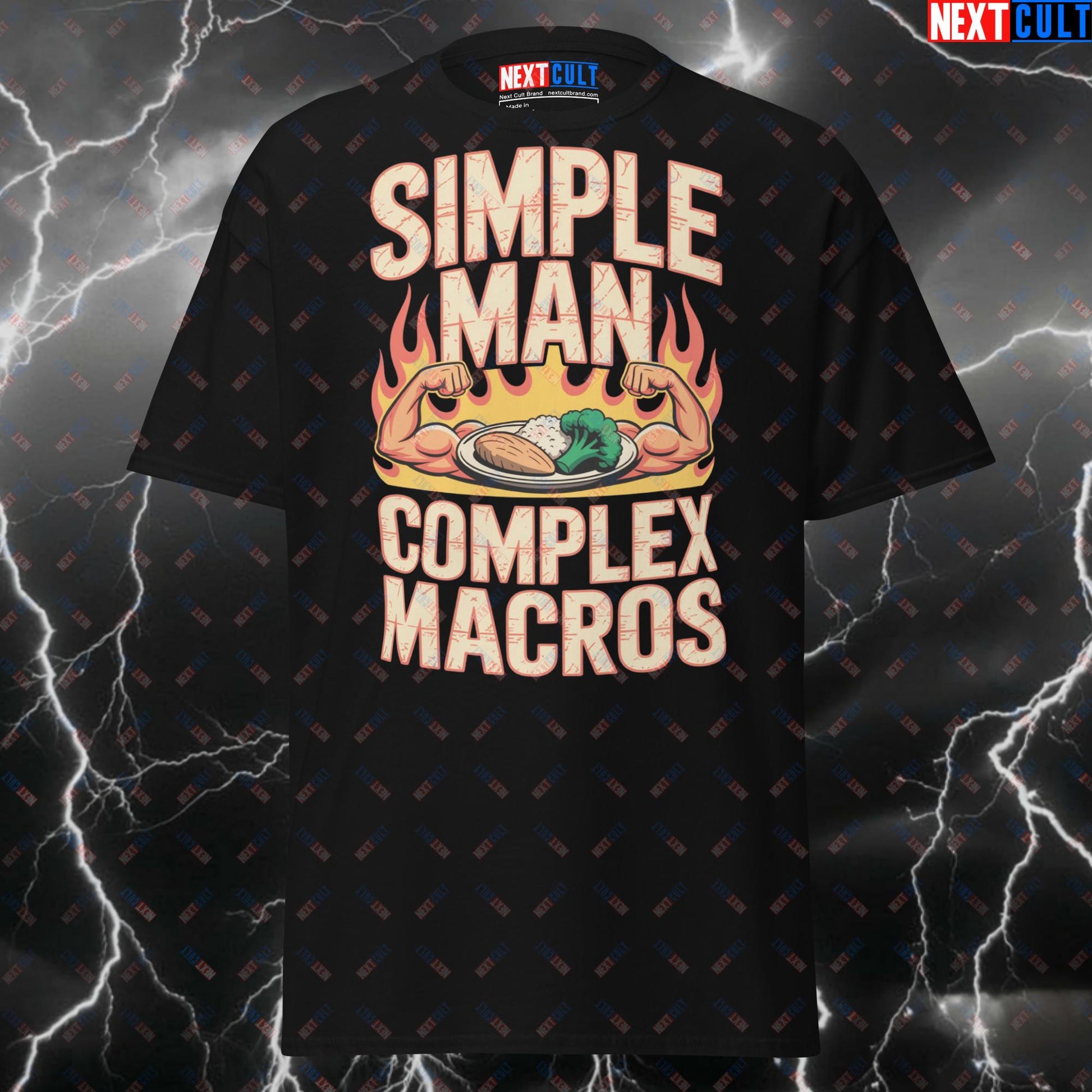 Simple Man Complex Macros Funny Gym Shirt – Lynyrd Skynyrd Rock Music Pump Cover Tee for Lifters & Gymbros T-shirts Bodybuilding Fast Food Fitness Gym Lynyrd Skynyrd Pump Cover Rock Music Workout Next Cult Brand