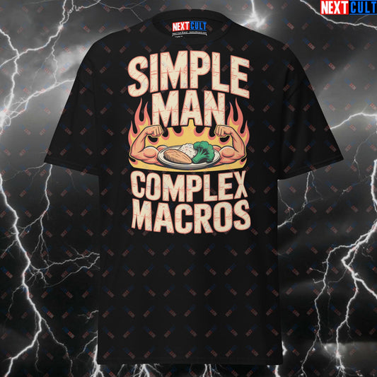 Simple Man Complex Macros Funny Gym Shirt – Lynyrd Skynyrd Rock Music Pump Cover Tee for Lifters & Gymbros T-shirts Bodybuilding Fast Food Fitness Gym Lynyrd Skynyrd Pump Cover Rock Music Workout Next Cult Brand