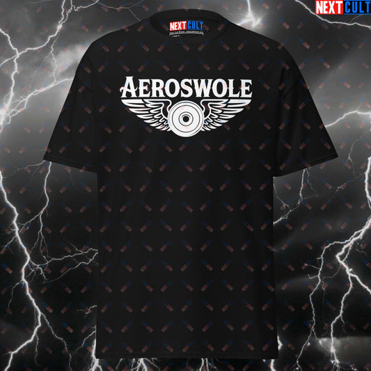Aeroswole Funny Gym Shirt – Rock Music & Bodybuilding Meme Tee for Lifters, Gymbro Pump Cover Workout Top T-shirts Aerosmith Bodybuilding Fitness Gym Pump Cover Rock Music Workout Next Cult Brand