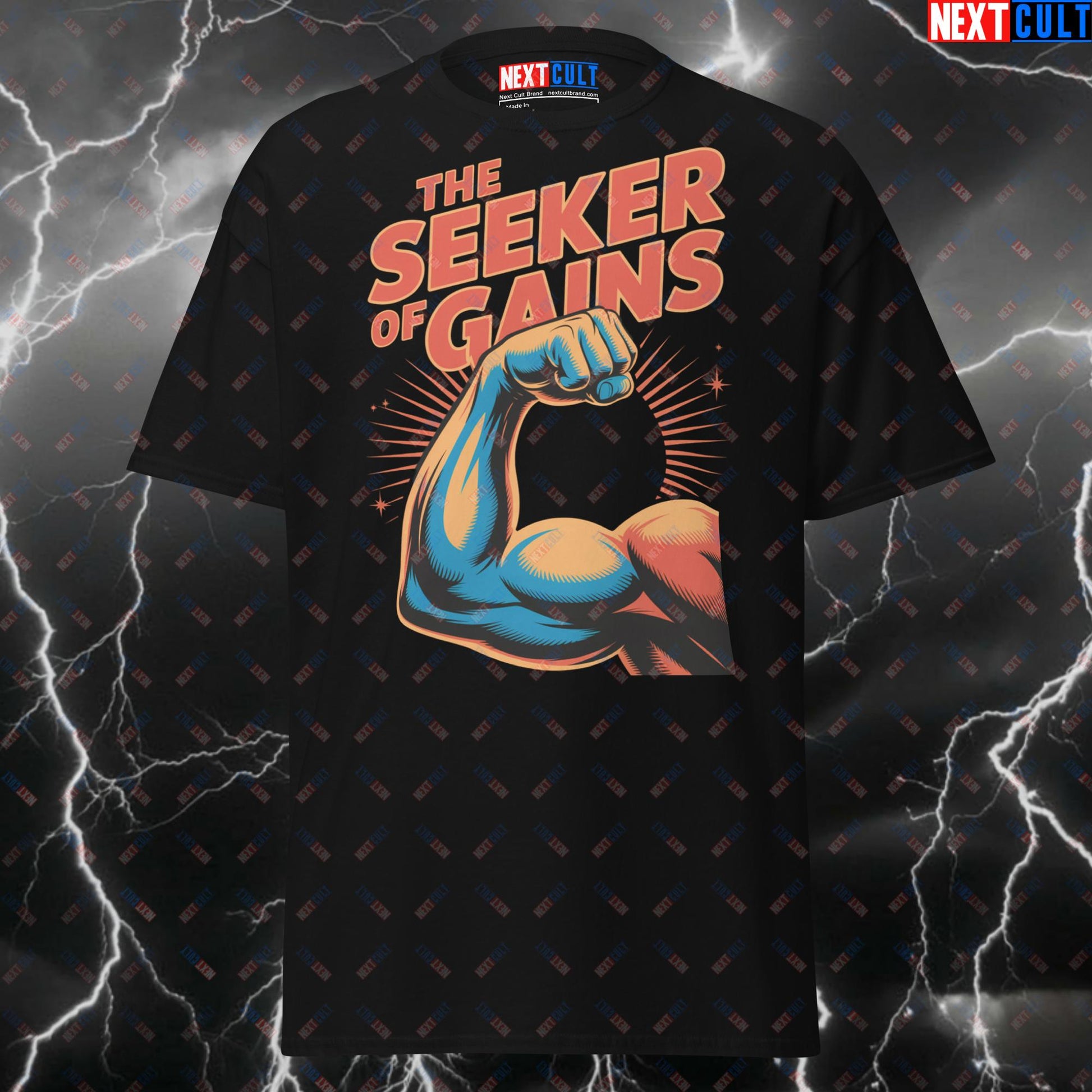 The Seeker of Gains Pump Cover Tee – Rock Music & Bodybuilding Meme T-Shirt - Funny Gym Shirt for Lifters T-shirts Bodybuilding Fitness Gym Pump Cover Rock Music The Who Workout Next Cult Brand
