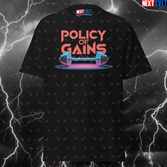 Policy Of Gains Depeche Mode Rock Music Tee for Lifters - Gymbro Workout Pump Cover T-Shirt - Funny Gym Shirt T-shirts Bodybuilding Depeche Mode Fitness Gym Pump Cover Rock Music Workout Next Cult Brand