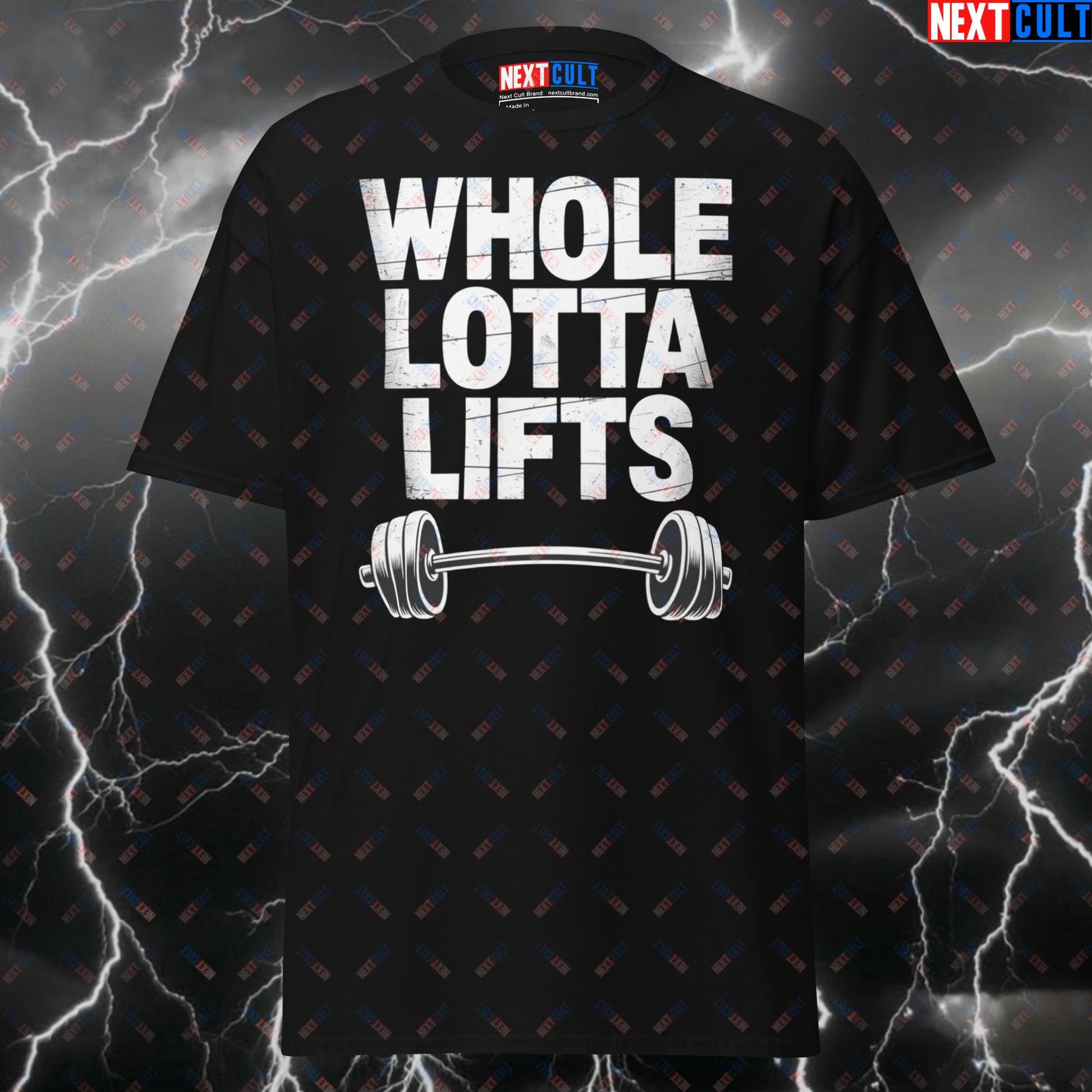Whole Lotta Lifts Funny Gym Shirt – Led Zeppelin Rock Music Pump Cover Tee for Gymbros & Powerlifting Gains T-shirts Bodybuilding Fitness Gym Led Zeppelin Powerlifting Pump Cover Rock Music Workout Next Cult Brand