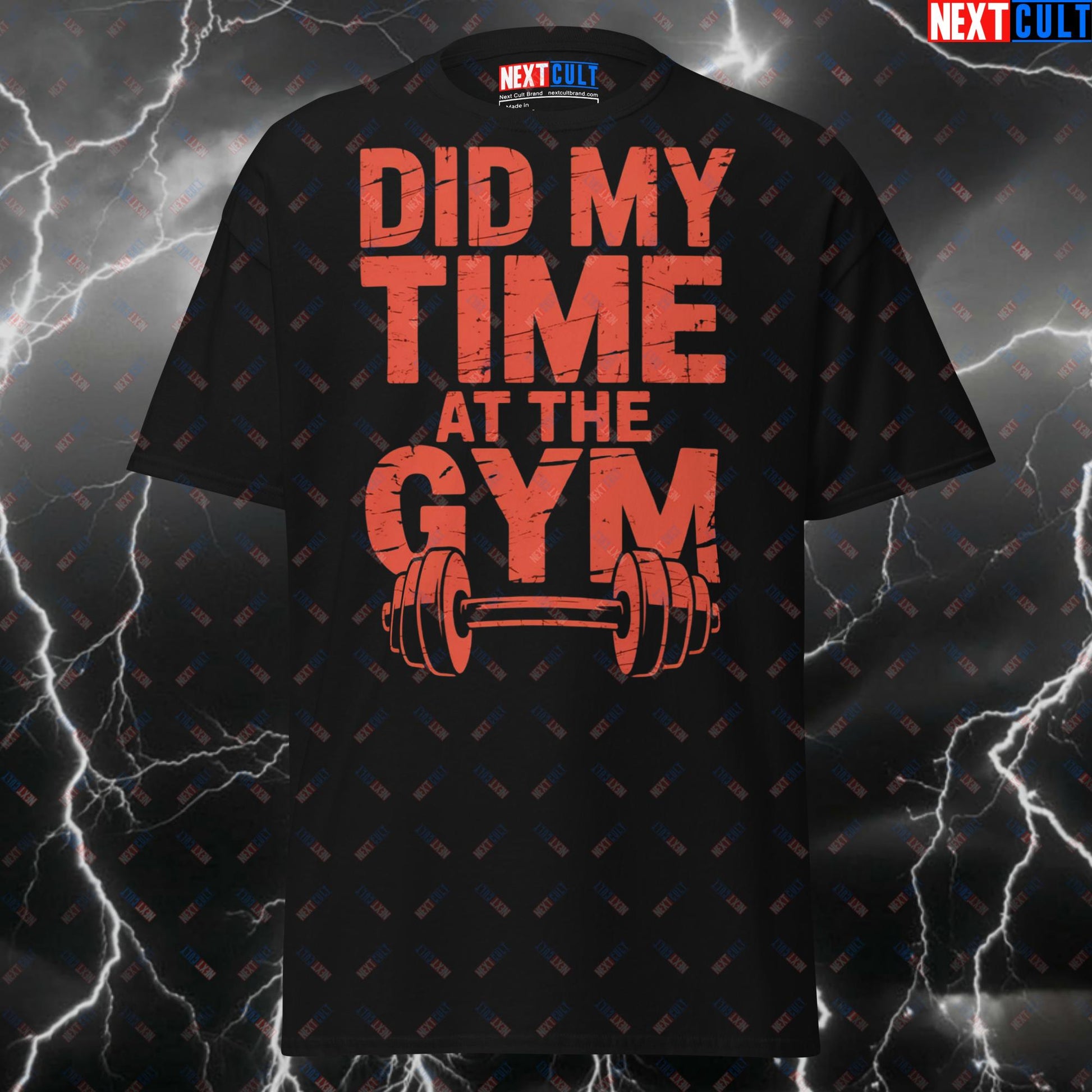 Did My Time At The Gym T-Shirt - Funny Korn Metal Gym Tee for Lifters, Pump Cover Workout Top for Gymbros & Gains T-shirts Bodybuilding Fitness Gym Korn Powerlifting Pump Cover Rock Music Workout Next Cult Brand