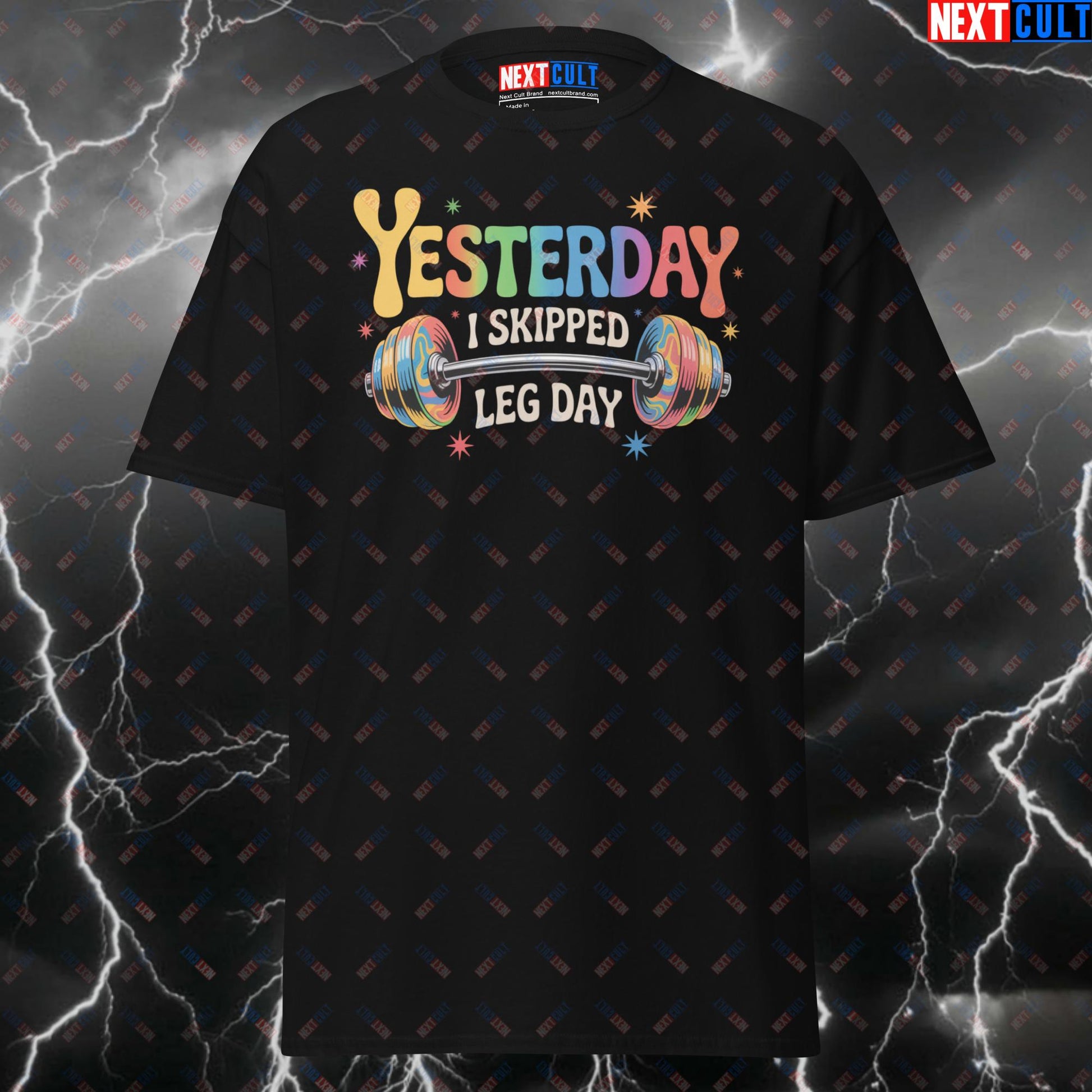 Yesterday I Skipped Leg Day Tee - Beatles Rock Music Meme Pump Cover for Gymbros & Lifters - Funny Gym Shirt T-shirts Bodybuilding Fitness Gym Leg Day Powerlifting Pump Cover Rock Music The Beatles Workout Next Cult Brand