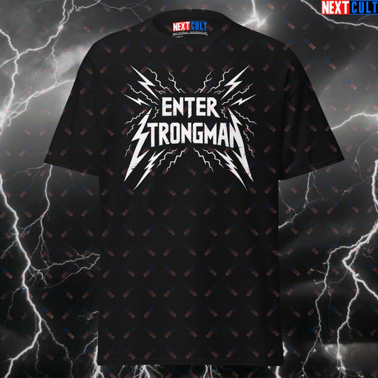 Enter Strongman Funny Gym Shirt – Heavy Metal Pump Cover Tee for Lifters, Gymbros & Metallica Fans T-shirts Bodybuilding Fitness Gym Metallica Pump Cover Rock Music Strongman Workout Next Cult Brand