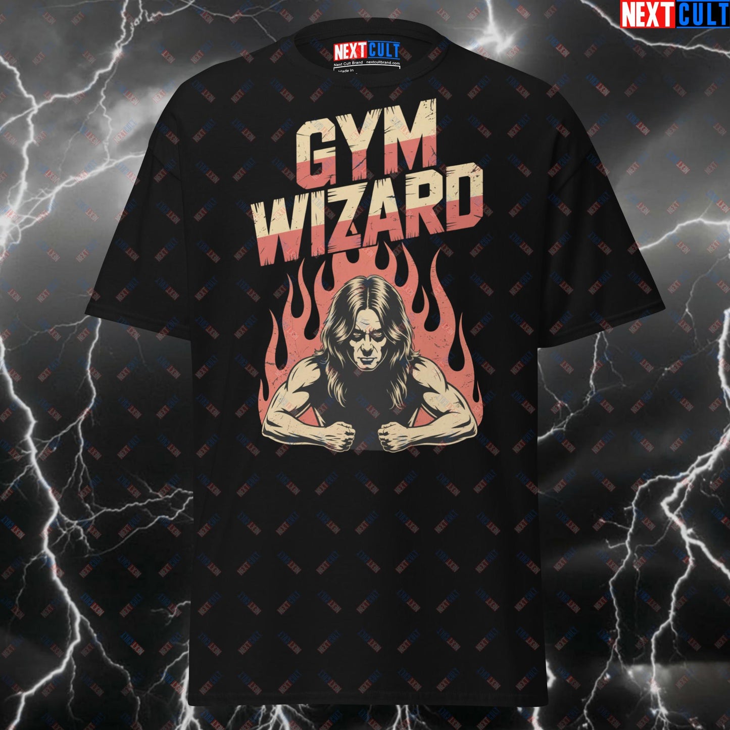 Gym Wizard Ozzy Osbourne Funny Gym T-Shirt - Heavy Metal Pump Cover Tee for Lifters & Gymbros T-shirts Bodybuilding Fitness Gym Ozzy Osbourne Pump Cover Rock Music Workout Next Cult Brand