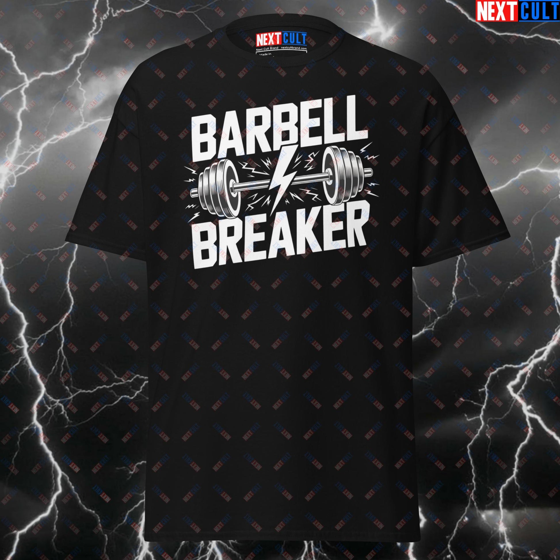 Barbell Breaker AC/DC Rock Music Tee - Pump Cover Workout Top for Gymbros & Gains - Funny Gym Shirt for Lifters T-shirts AC/DC Bodybuilding Fitness Gym Powerlifting Pump Cover Rock Music Workout Next Cult Brand