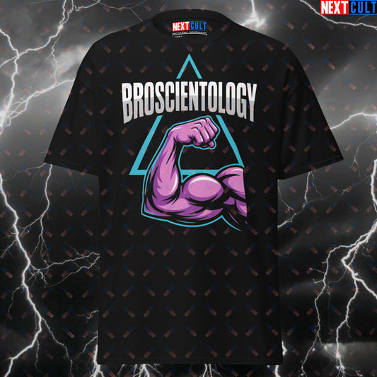 Funny Gym Cult T-Shirt - Broscientology Pump Cover Tee for Lifters, Gymbro Meme Shirt, Workout & Gains Top T-shirts Bodybuilding Fitness Gym Pump Cover Workout Next Cult Brand