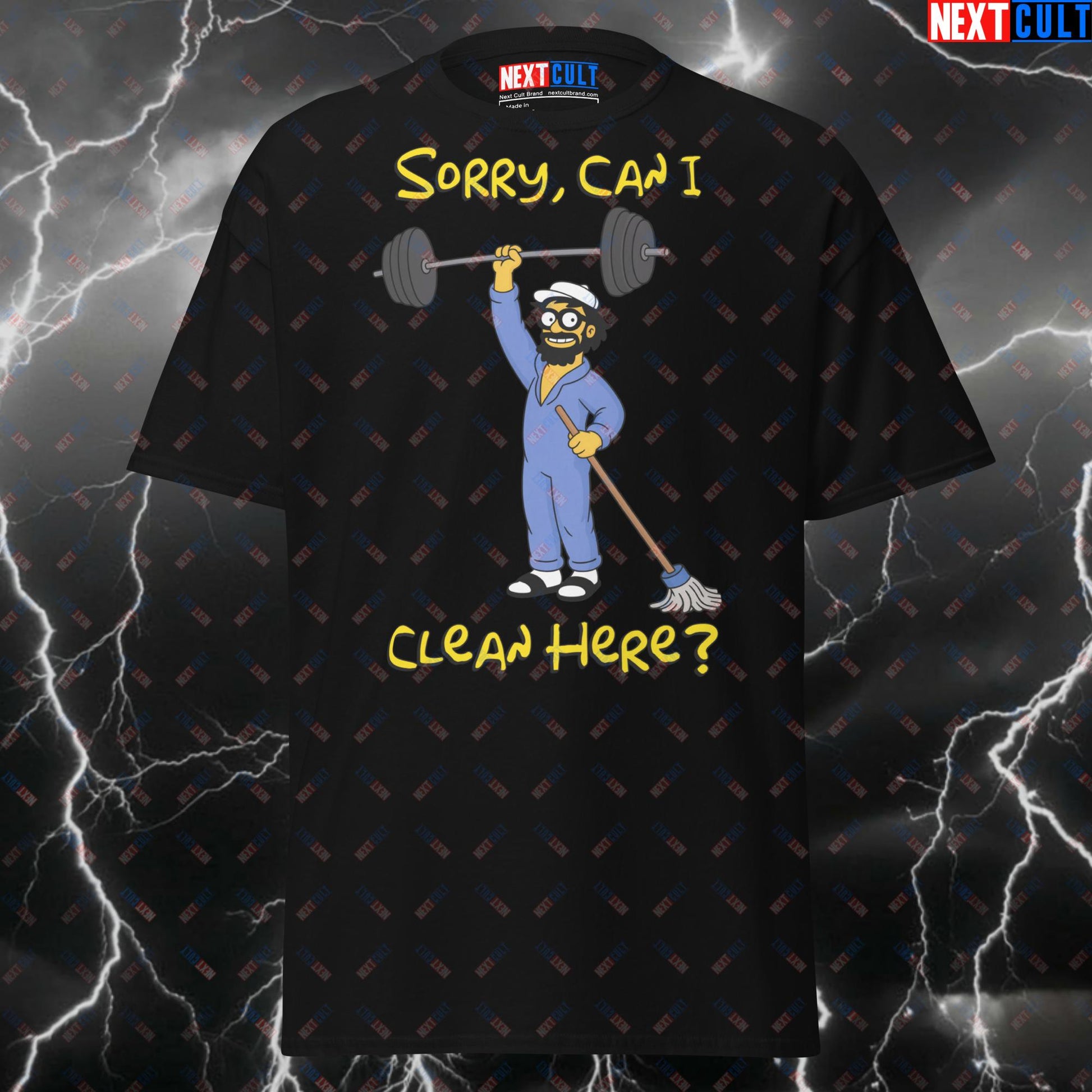 Sorry Can I Clean Here? Anatoly Shirt - Funny Gym Meme Tee for Lifters, Pump Cover Workout Top for Bodybuilding & Fitness Gains T-shirts Anatoly Bodybuilding Fitness Gym Powerlifting Pump Cover Workout Next Cult Brand