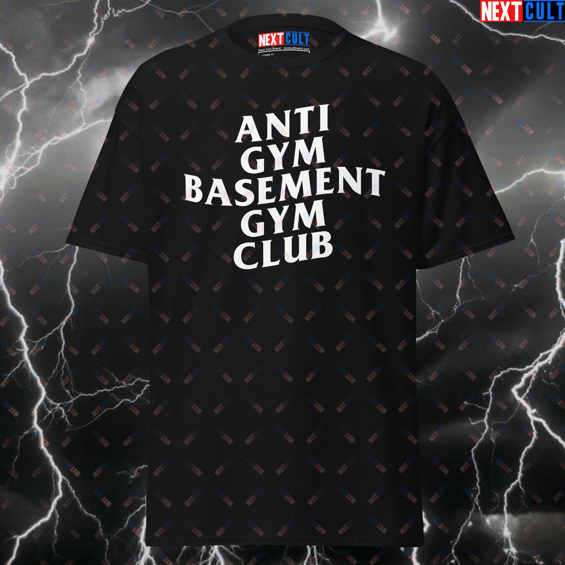 Funny Gym T-Shirt - Anti Gym Basement Gym Club Pump Cover Tee for Lifters, Gymbros & Basement Dwellers T-shirts Fitness Gym Home Gym Pump Cover Workout Next Cult Brand