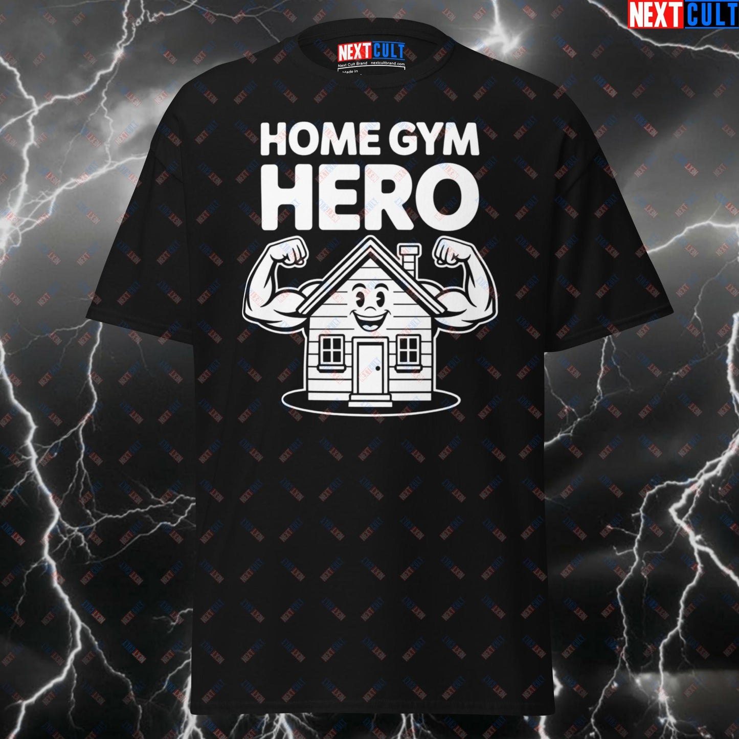 Home Gym Hero Funny Gym T-Shirt - Pump Cover Tee for Garage Gym & Basement Gym Lifters - Meme Workout Shirt T-shirts Fitness Gym Home Gym Pump Cover Workout Next Cult Brand
