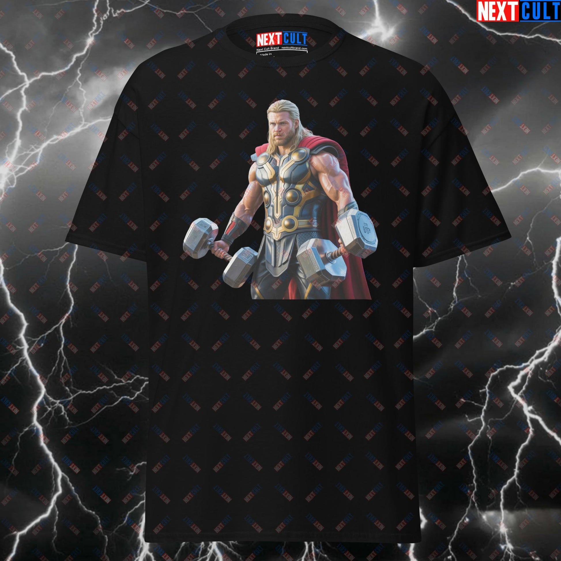 Thor Pump Cover Gym T-Shirt – Funny Workout Tee for Lifters & Gym Bros – Chris Hemsworth Superhero Meme Shirt T-shirts Avengers Bodybuilding Films Fitness Gym Pump Cover Superheroes Thor Workout Next Cult Brand
