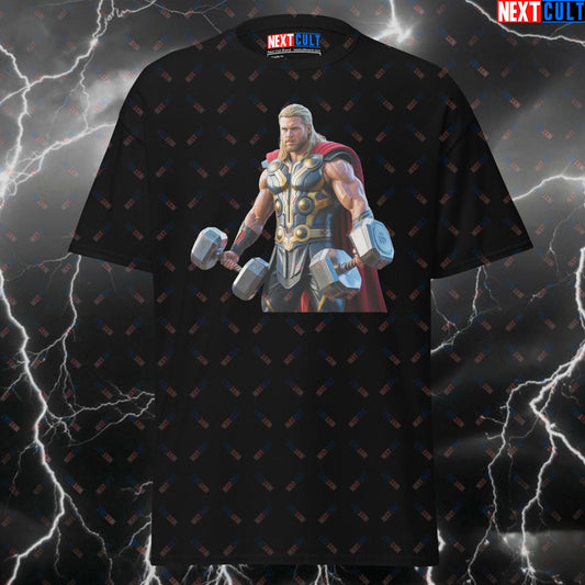 Thor Pump Cover Gym T-Shirt – Funny Workout Tee for Lifters & Gym Bros – Chris Hemsworth Superhero Meme Shirt T-shirts Avengers Bodybuilding Films Fitness Gym Pump Cover Superheroes Thor Workout Next Cult Brand