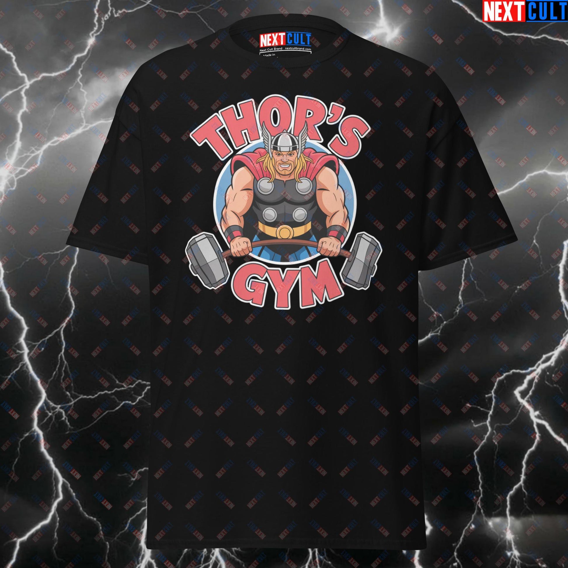 Thor's Gym Hero Funny Gym T-Shirt - Superhero Pump Cover Tee for Lifters & Bodybuilding Meme Fans T-shirts Avengers Bodybuilding Films Fitness Gym Powerlifting Pump Cover Superheroes Thor Workout Next Cult Brand