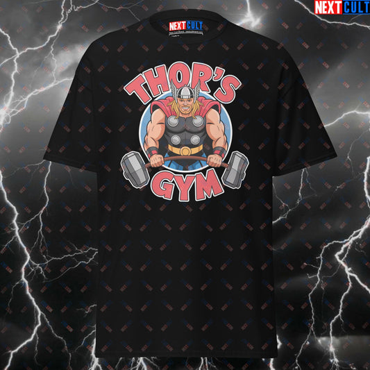 Thor's Gym Hero Funny Gym T-Shirt - Superhero Pump Cover Tee for Lifters & Bodybuilding Meme Fans T-shirts Avengers Bodybuilding Films Fitness Gym Powerlifting Pump Cover Superheroes Thor Workout Next Cult Brand