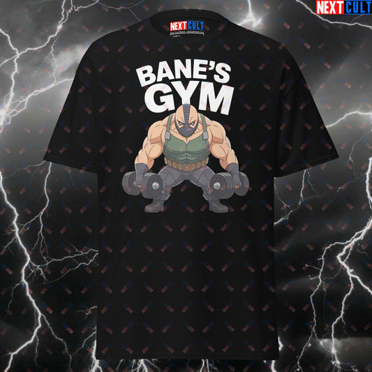 Bane's Gym Hero Funny T-Shirt - Superhero Comic Book Workout Tee for Lifters & Gymbros - Pump Cover Meme Shirt T-shirts Bane Bodybuilding Films Fitness Gym Pump Cover Superheroes Workout Next Cult Brand
